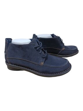 Clarks Bendables Navy Blue Ankle Boots Bootie Shoes New Women's Size 8 Wide